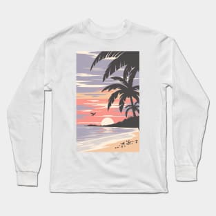 Sunset at the beach Long Sleeve T-Shirt